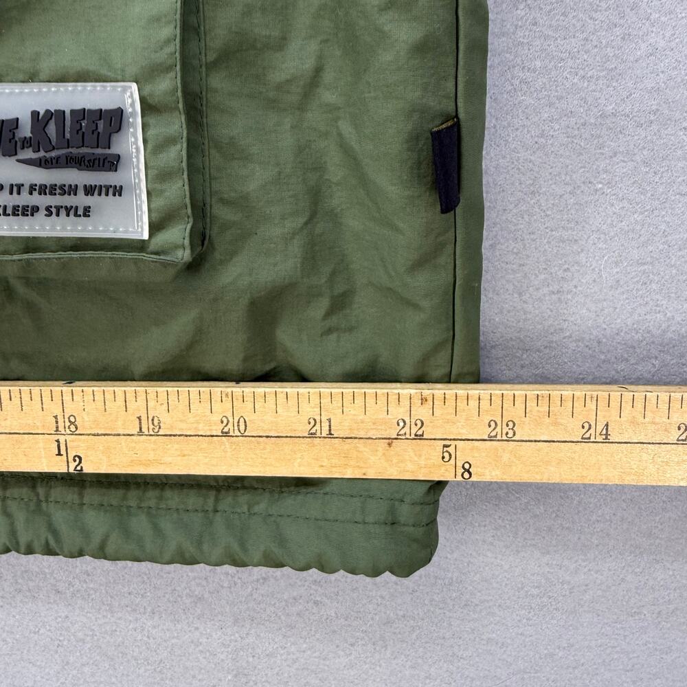 Love to Kleep Short Sleeve Coach Jacket Men L Olive Green Black Street Wear - Picture 14 of 15